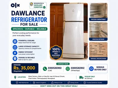 Dawlance Refrigerator Double Door 9166WBS - Good Condition