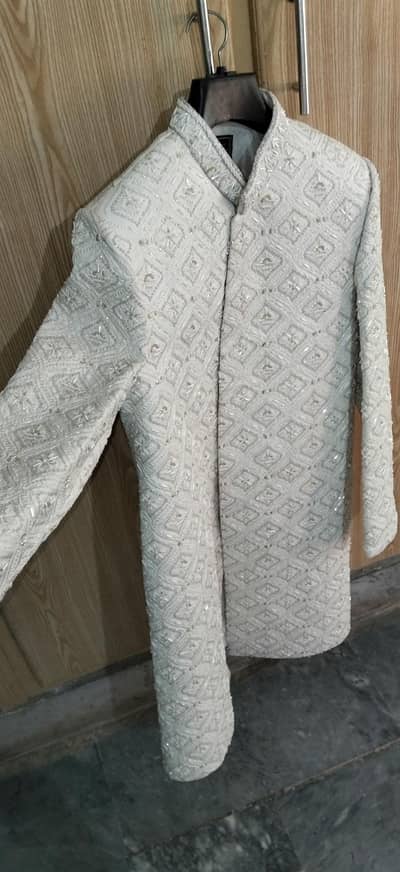 Brand like new white men's sherwani medium size