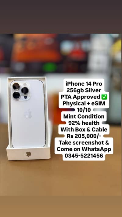 Apple iPhone 14 Pro 256gb PTA Approved