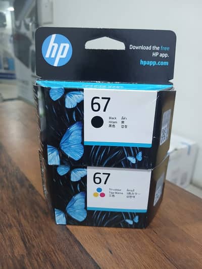 Hp 67 Black & Color Original Ink Cartridge SET (3YM55AA & 3YM56AA)