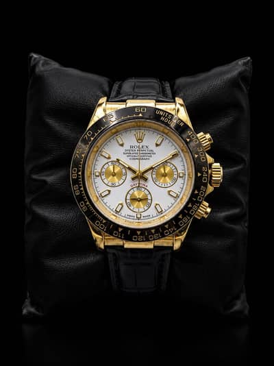 Rolex Daytona Gold Leather Watch