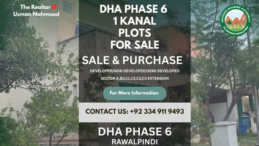 Plots for Sale in DHA Phase 6 Islamabad | Developed, Semi-Developed, Non-Developed & Possession Plots