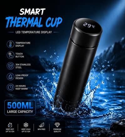 Led Temperature water Bottle