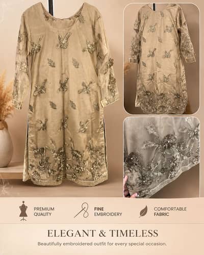 fancy party wear 3pc dress