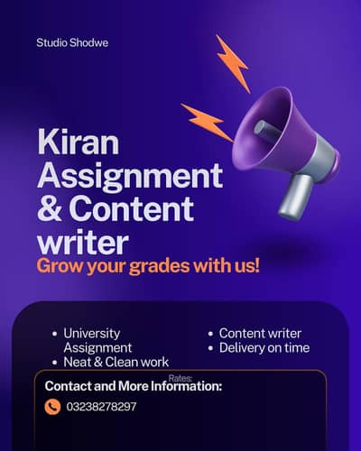 Assignment work & Content writer