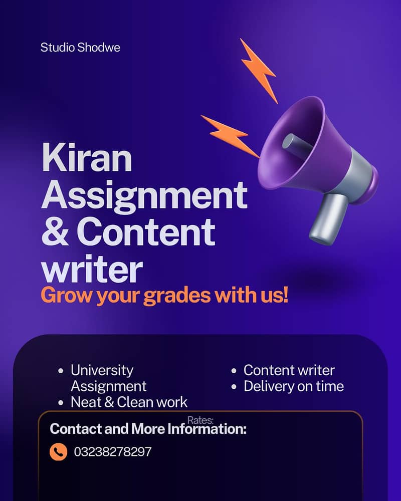 Assignment work & Content writer 0