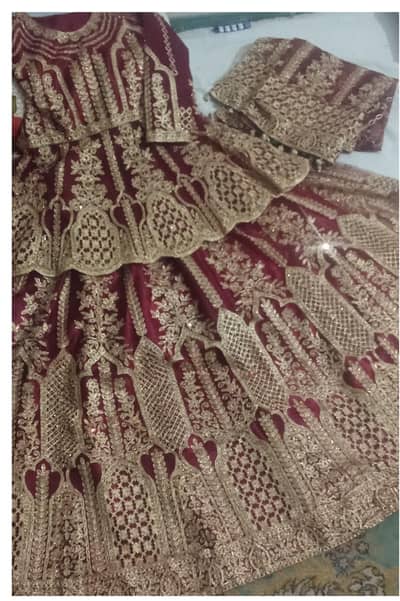 Royal mahroon bridal dress
