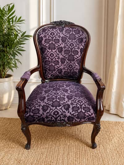 victorian pure wood single chair