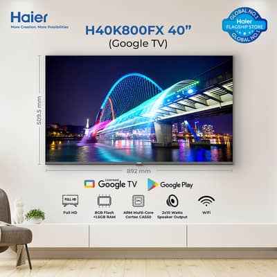 Haier Candy 40 Inches Android FULL HD Smart LED TV 2Year warranty