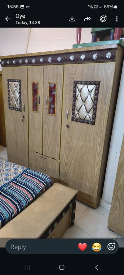 3 Door Wooden Wardrobe / Cupboard for Sale