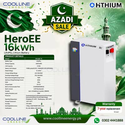 Hithium 16kw 51.2V 314Ah Lithium ion Battery / 7 year warranty