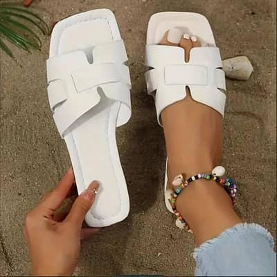  New White Flat Sandal For Girls | Stylish Ladies Footwear