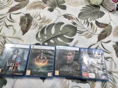 one time used ps5 games, elden ring, black myth wukong, lies of P
