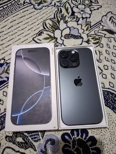 Apple iPhone 16 Pro black jv 128gb 91bh 10/10mint condition waterpack