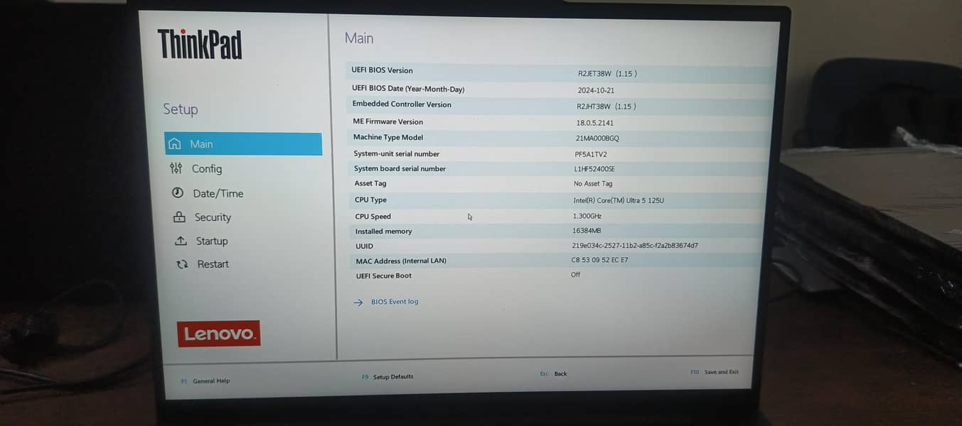 Lenovo Thinkpad E16 5