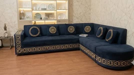7 Seater L Shape Corner Sofa With Table