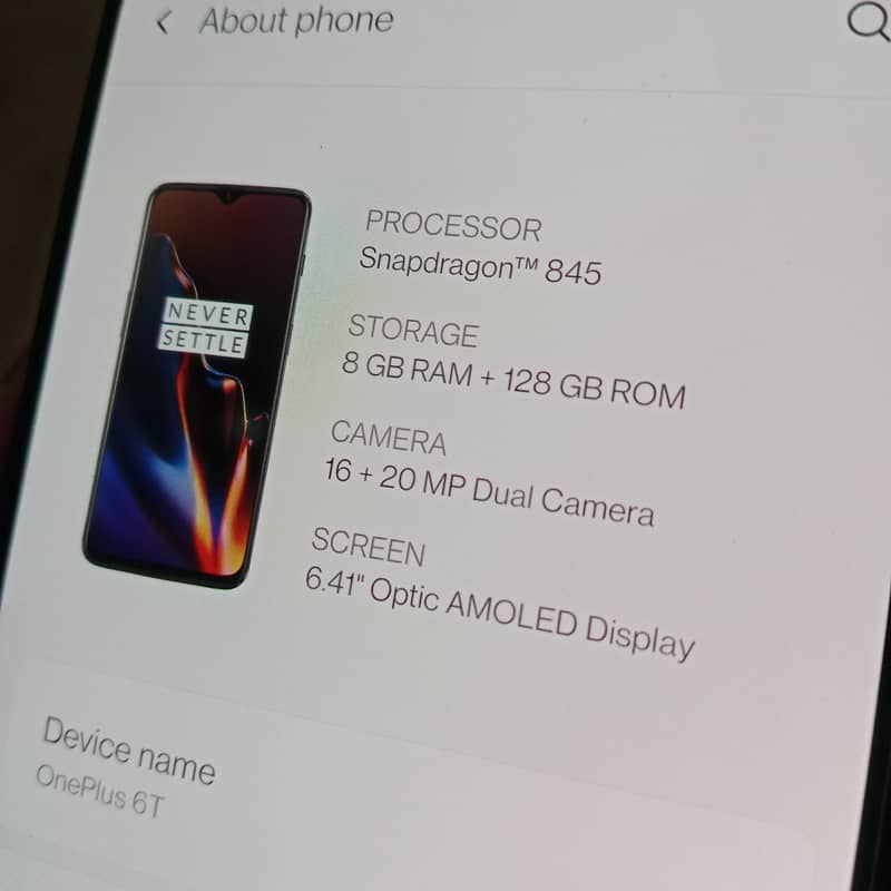 One Plus 6T 6