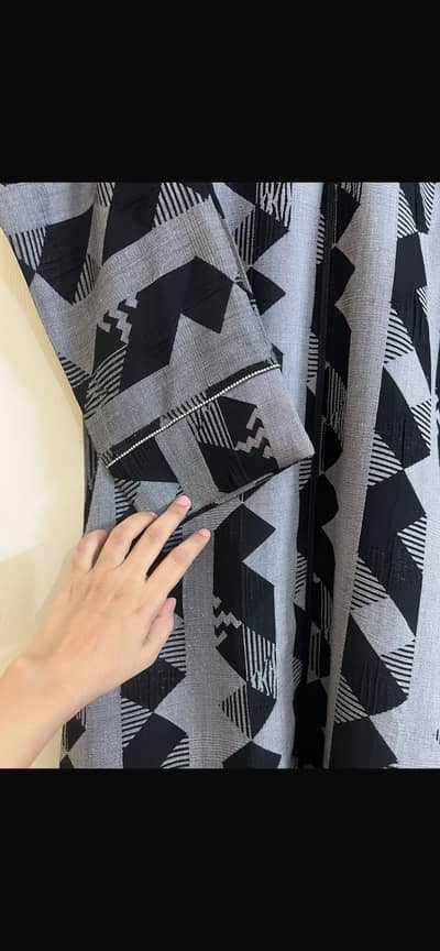 Abaya goan fashion geometric pattern abaya