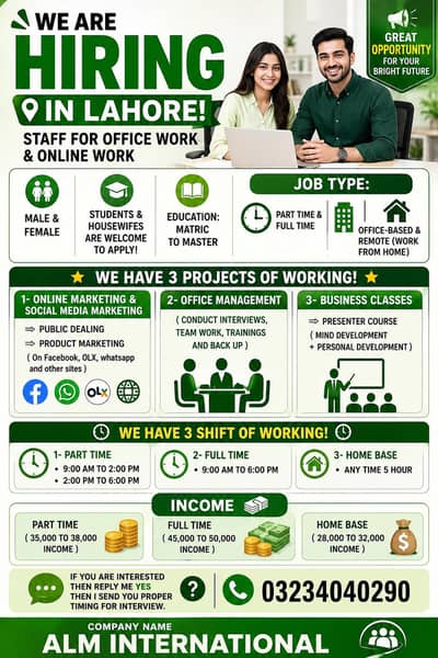 Office & Online Work Opportunities