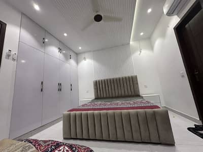 Bed with side tables