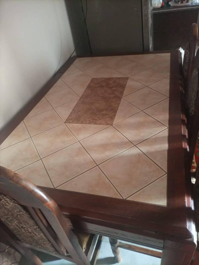 Dining Table with Chair's and Computer Table 1