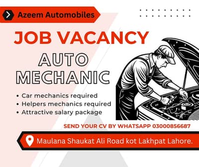 job available for car mechanic/helper/trainee