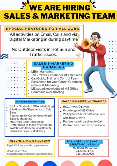 Sales and Marketing Jobs in Karachi | Apply Now