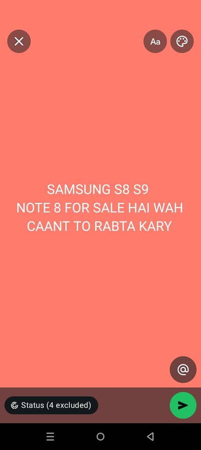 Samsung Mobile s8 S9 note 8 hai Kisi k pass to rabta kary