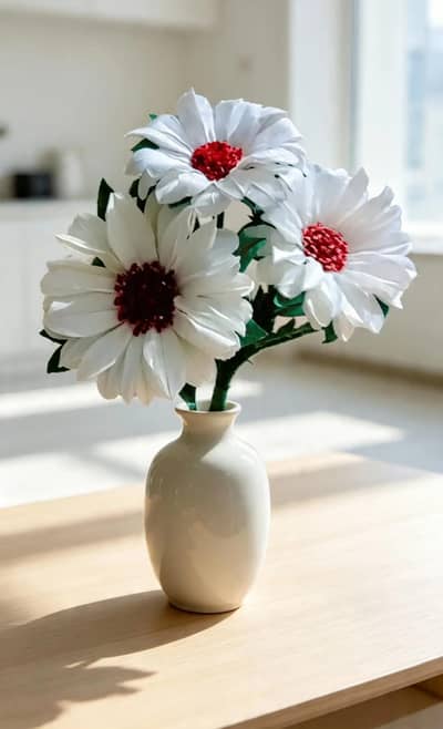 Handmade White Flower Decoration | Home Decor | Handicraft