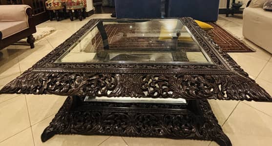 Solid wood coffee table