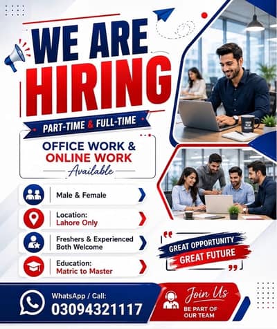 Online Work Available For Males And Females
