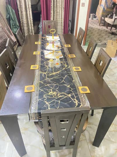 Dining table with 8 chairs