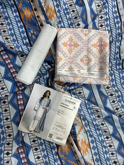 Bonanza Satrangi 3 Piece Unstitched Digital Printed Lawn Suit | Summer