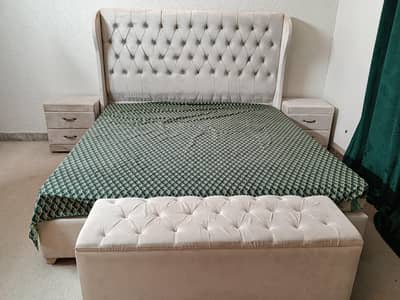 bed set plus room sofa + 4 cushions
