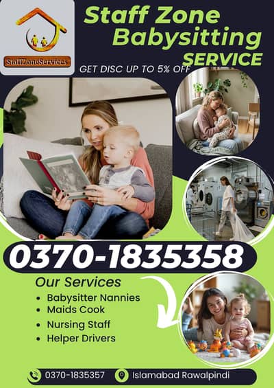 Babysitter, Maid, Cook, Nanny, Patient Attendant, Nursing Staff