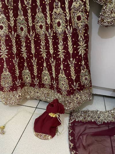 Urgent sell Bridal fish style lehenga hand work