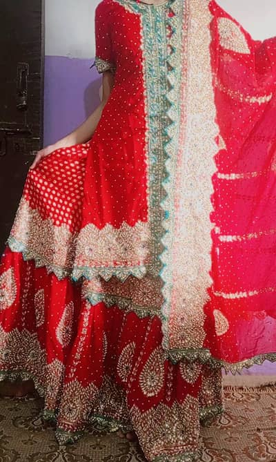 Bridal Sharara with Heavy Dupatta – Baraat Wear