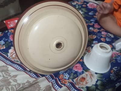 Original Ceiling Fan – Cream White & Golden – Working Perfectly