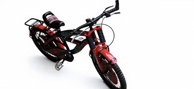 red colour bicycle