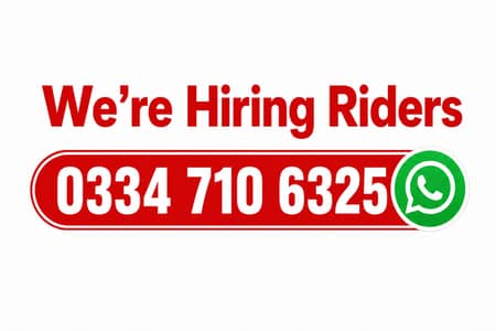 Riders Required For Food Delivery