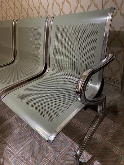 Steel office chairs 3+2