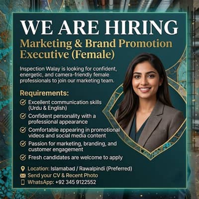 Female Marketing & Brand Promotion Executive