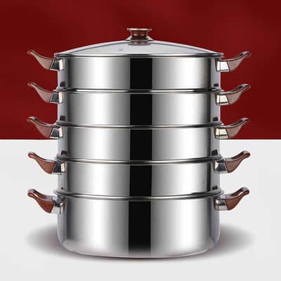 5 Layer Stainless Steel Steamer Pot 34cm