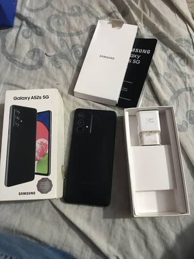 samsung a52s 5g mobile phone with complete box mobile