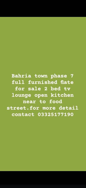 Flat Available For Sale In Bharia Phase 7