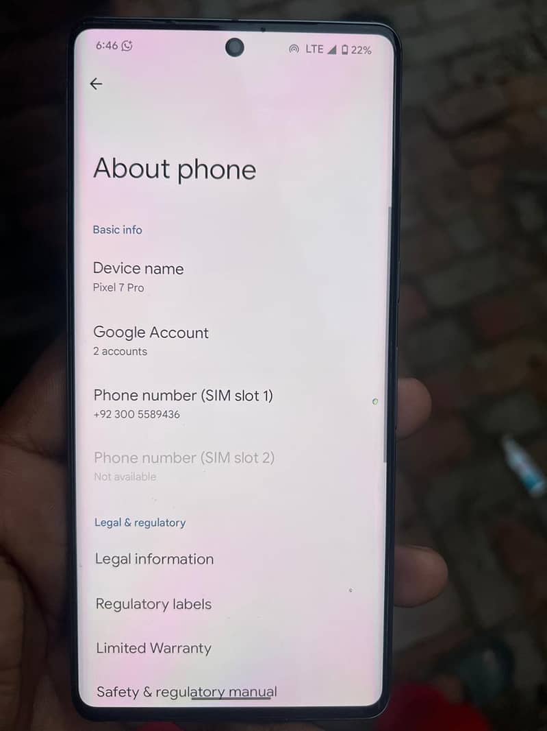Google Pixel 7 Pro 6