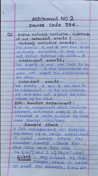 AIOU Solved Assignments & Handwriting Services