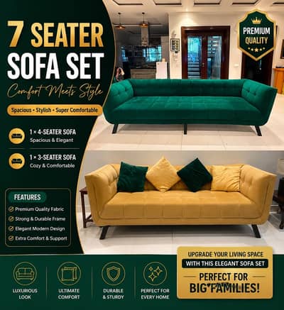 7 Seater Sofa Set | Premium Comfortable Sofa Set for Sale