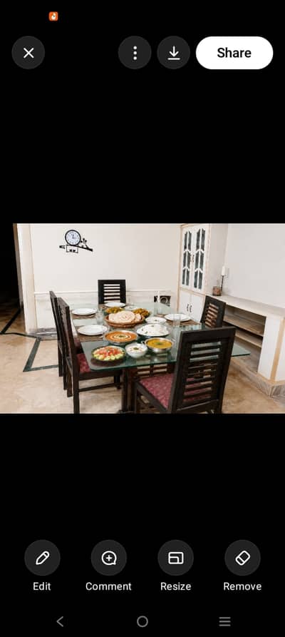 Dining table with 5 chairs for sale