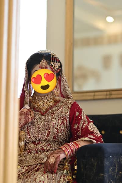 Beautiful Maroon Bridal Lehenga – Used Once | Barat Dress